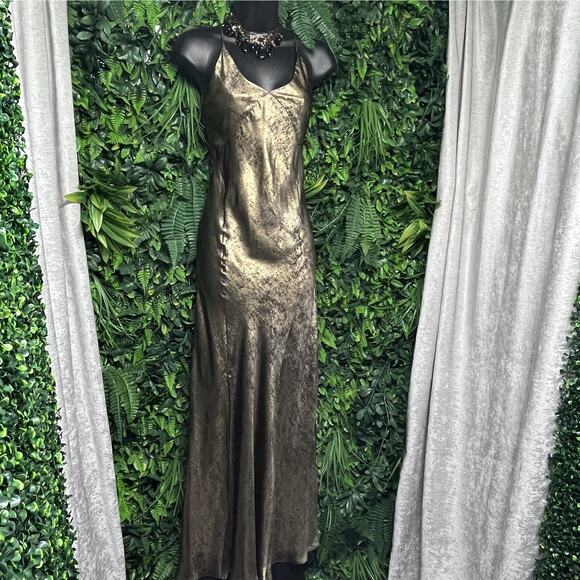 RITA ORA X PRIMARK Dress Women 4 Gold Bohemian Flowy Formal Open Back 2668‎ - Picture 6 of 8